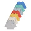 GX541: 7 Pack Ribbed Long Sleeve Tops (9-12 Months)